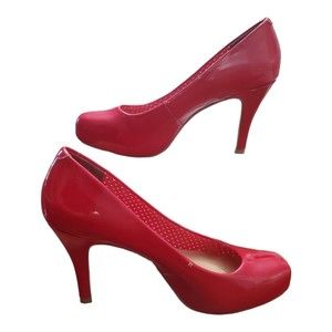 Madden Girl GETTA Cherry Red Patent Pumps High Heels, Club Party, Size 6